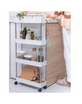 Етажерка на 4 реда с колелца за баня и кухнята